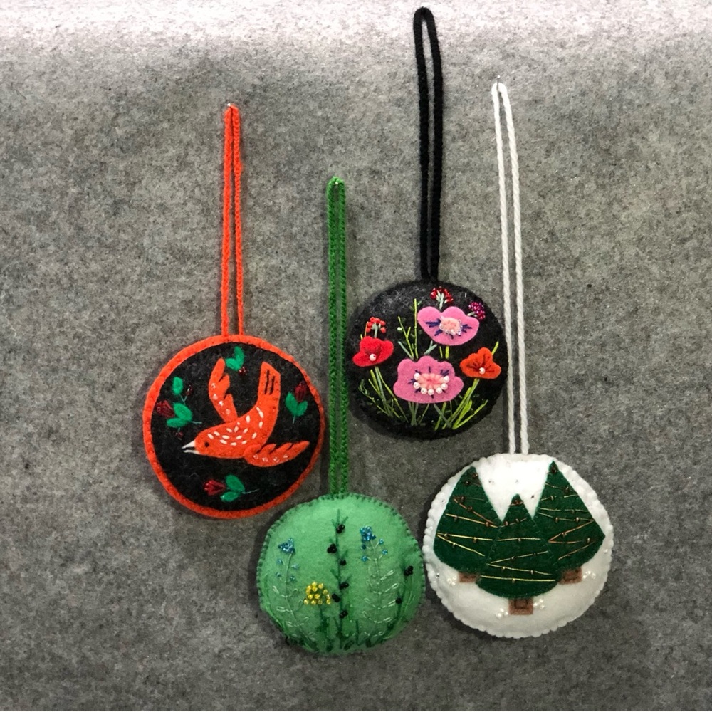 Wall hangings made of felt